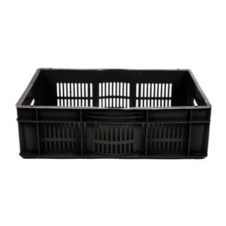 Agricultural Vented Stackable Black Crate595 x 400 x 180 mm 