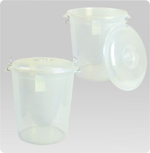 See-Through Lock Bin with Clips - 45L