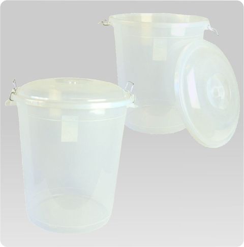 See-Through Lock Bin with Clips - 70L