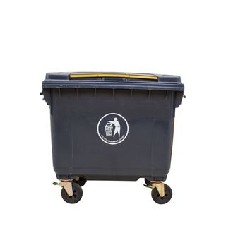 Large Industrial 4 x Wheel Bin1100L - Dark Grey