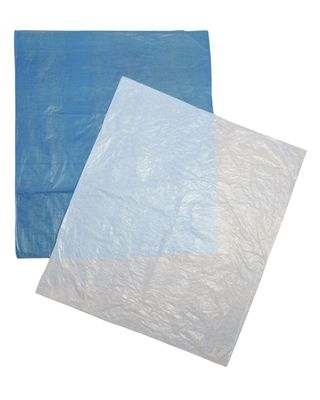 barrier bags white flat larger and blue