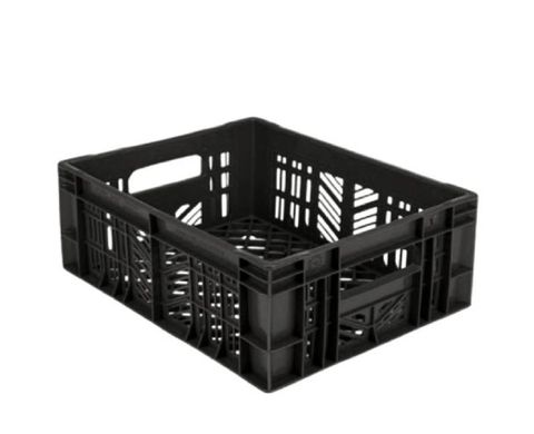 Dairy-crate-vented-black-for-12kg-stackable-diagonal-view