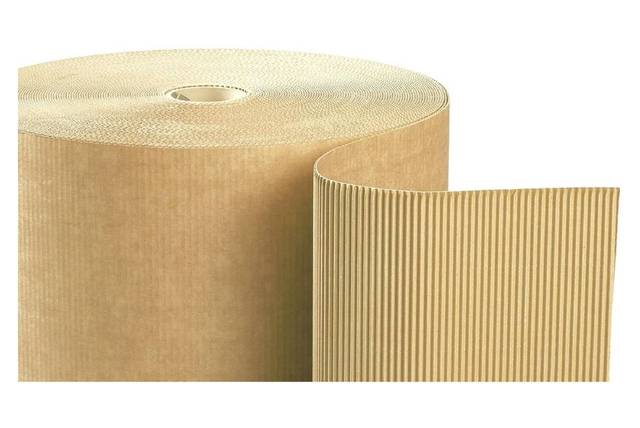 Protective-packaging-sfk-single-face-corrugated-kraft-roll-close-up